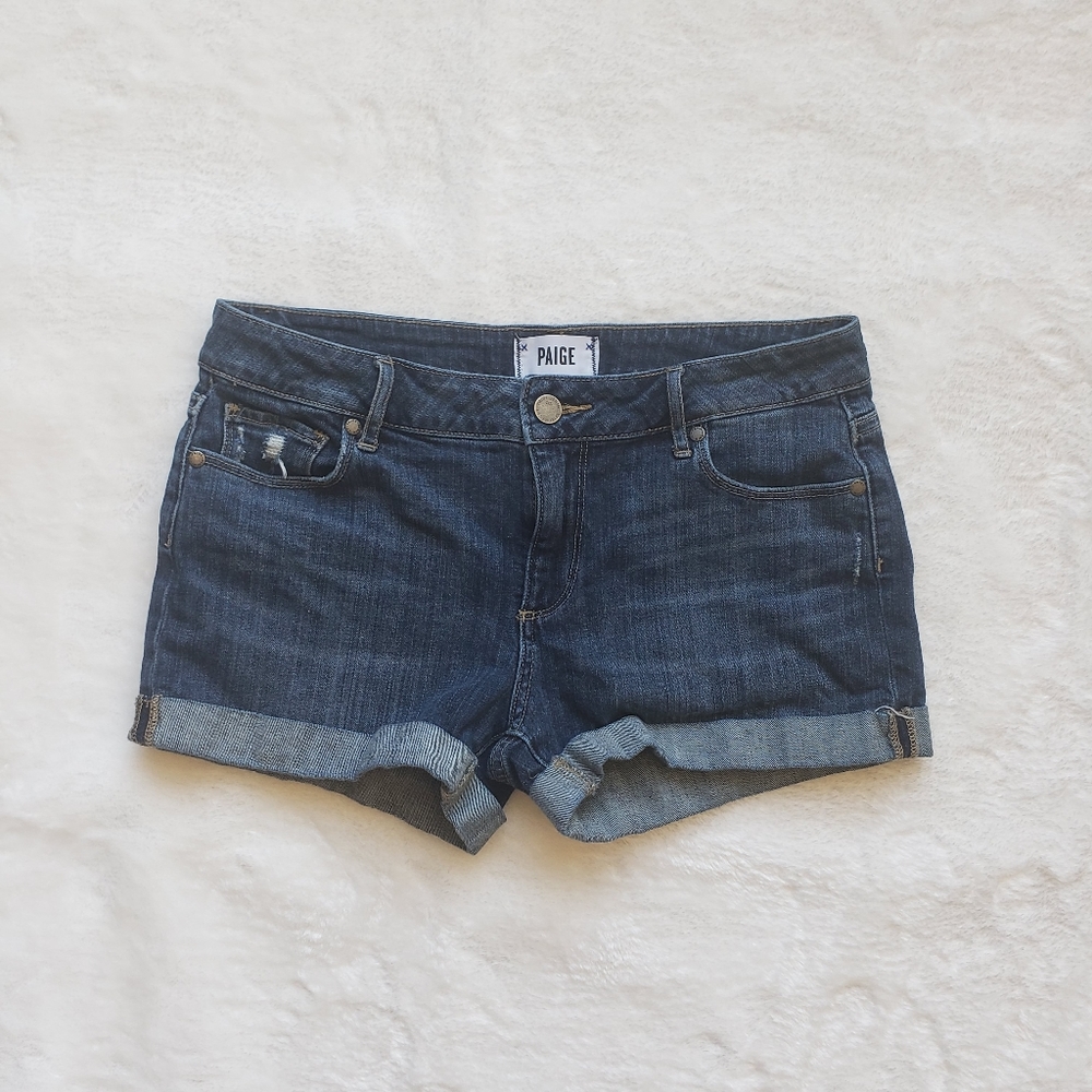 Paige Cuffed Denim Shorts Sz 27
